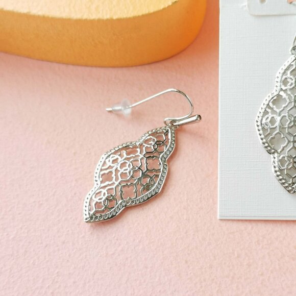 Kendra Scott - Abbie Silver Drop Earrings - NEW - Picture 2 of 3